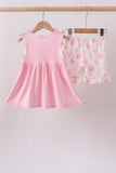 Pink Sailboat Embroidered Knit Set - Aaria Tees Aaria Tees