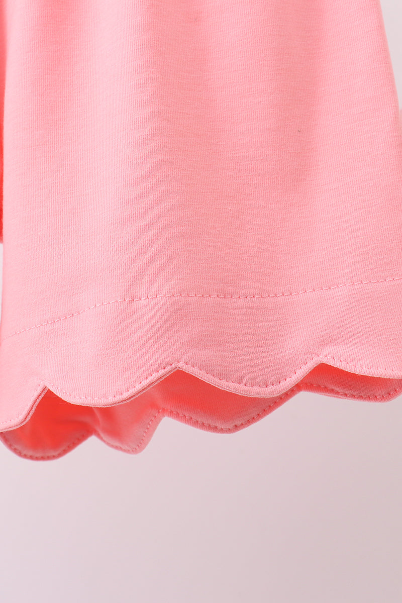 Pink tropical floral print ruffle shorts set - Aaria Tees Aaria Tees