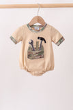 Khaki Toolbox Applique Bubble Aaria Tees