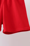 Blue Fire Engine Stripe Embroidered Set - Aaria Tees Aaria Tees