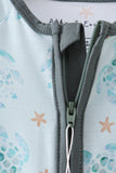 Blue Turtle Bamboo Romper Aaria Tees