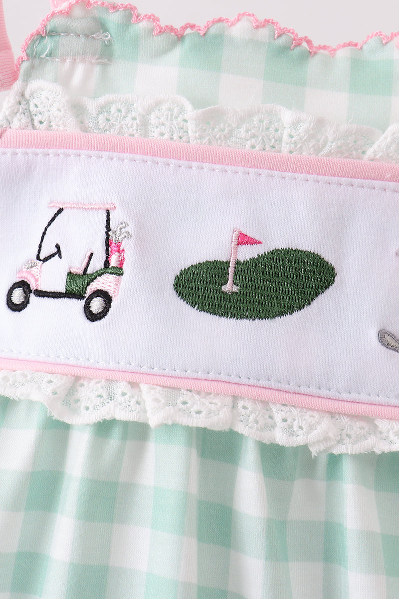 Green Golf Embroidered Bubble - Aaria Tees Aaria Tees