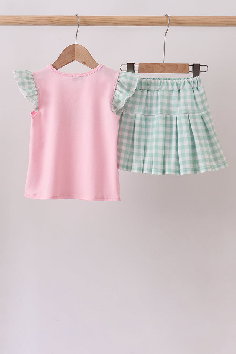 Green Golf Embroidered Skorts Set - Aaria Tees Aaria Tees