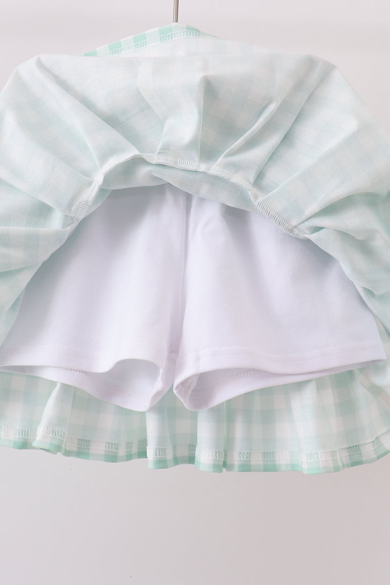 Green Golf Embroidered Skorts Set - Aaria Tees Aaria Tees