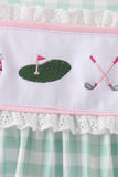 Green Golf Embroidered Dress - Aaria Tees Aaria Tees
