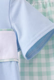 Green Golf Embroidered Gingham Set - Aaria Tees Aaria Tees