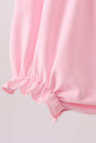 Pink Hydrangea Bow Smocked Bubble - Aaria Tees Aaria Tees