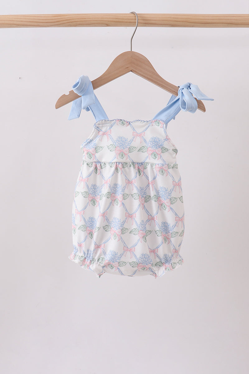 Blue Floral Knit Bubble - Aaria Tees Aaria Tees