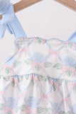 Blue Floral Knit Bubble - Aaria Tees Aaria Tees