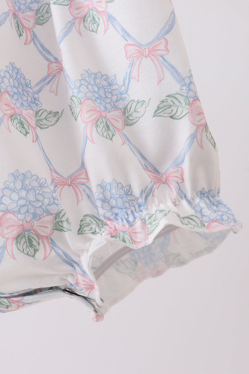 Blue Floral Knit Bubble - Aaria Tees Aaria Tees