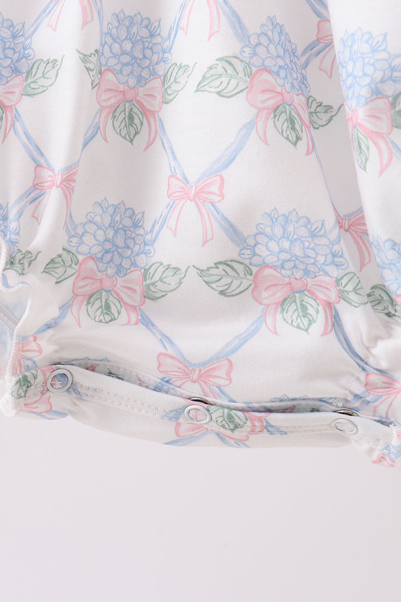 Blue Floral Knit Bubble - Aaria Tees Aaria Tees