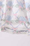 Blue Floral Knit Bubble - Aaria Tees Aaria Tees