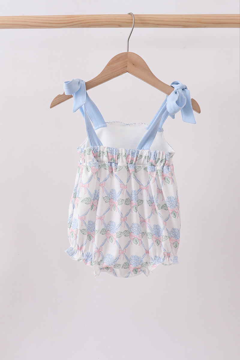 Blue Floral Knit Bubble - Aaria Tees Aaria Tees