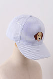 Puppy Embroidered Seersucker Cap - Aaria Tees Aaria Tees