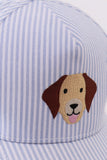Puppy Embroidered Seersucker Cap - Aaria Tees Aaria Tees