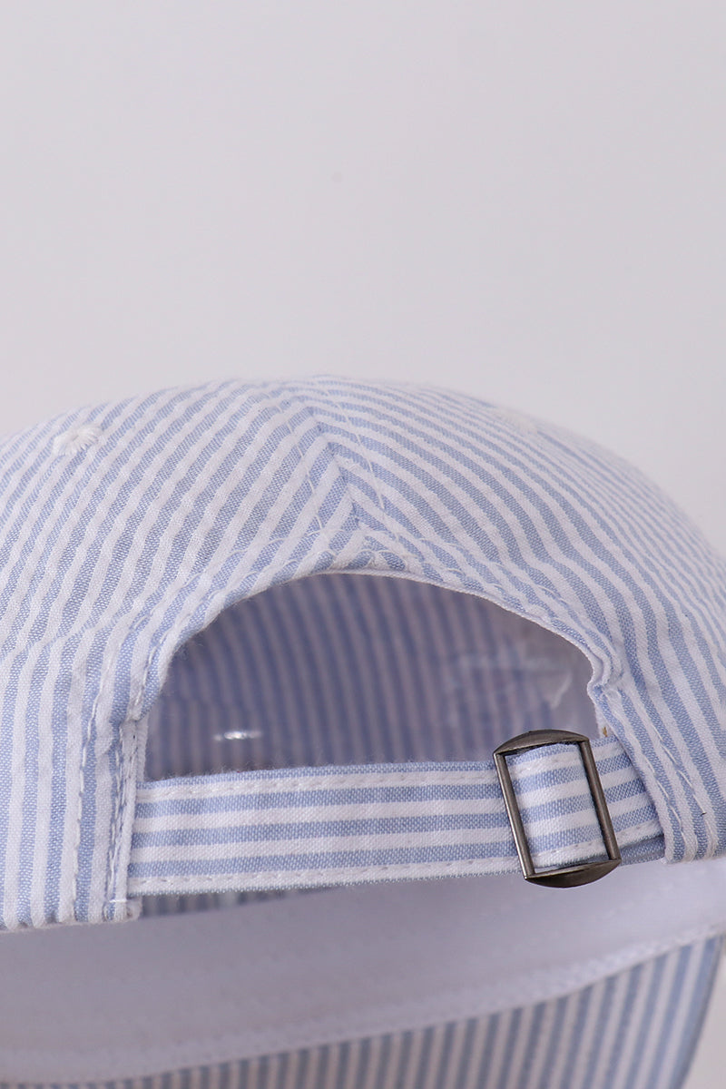 Puppy Embroidered Seersucker Cap - Aaria Tees Aaria Tees