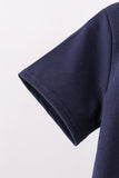 Navy Puppy Applique Seersucker Set Aaria Tees