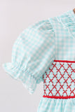 Blue Apple Smocked Bloomer Set - Aaria Tees Aaria Tees