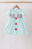 Blue Apple Smocked Dress - Aaria Tees Aaria Tees