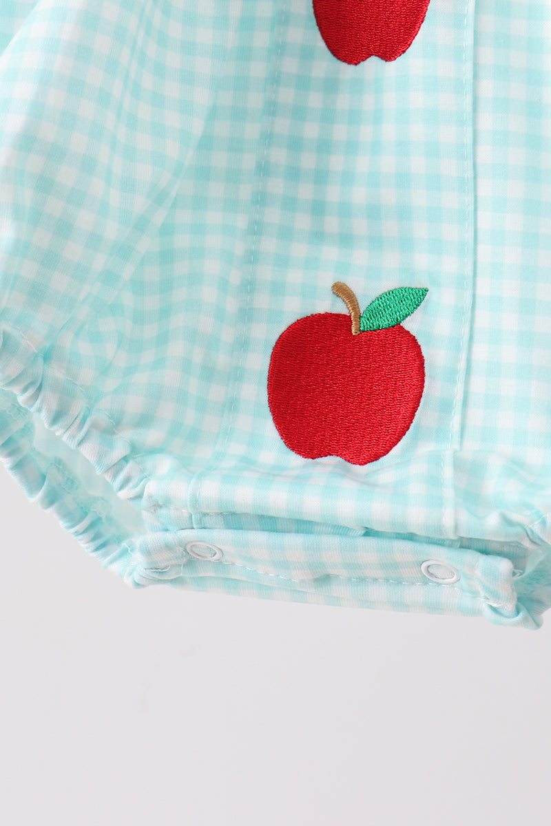 Blue Apple Smocked Bubble - Aaria Tees Aaria Tees