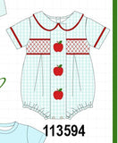 Blue Apple Smocked Bubble Aaria Tees