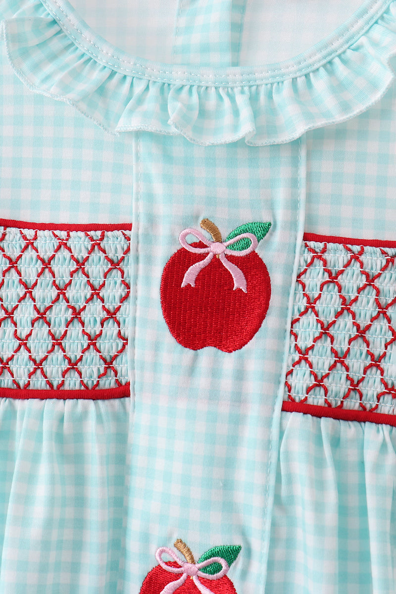 Blue Apple Smocked Ruffle Shorts Set - Aaria Tees Aaria Tees