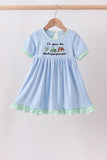 Blue Farm Embroidered Dress - Aaria Tees Aaria Tees