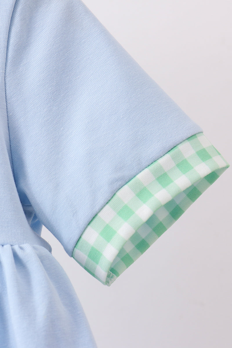 Blue Farm Embroidered Dress - Aaria Tees Aaria Tees