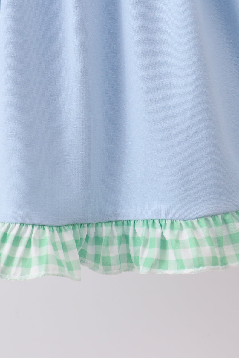 Blue Farm Embroidered Dress - Aaria Tees Aaria Tees
