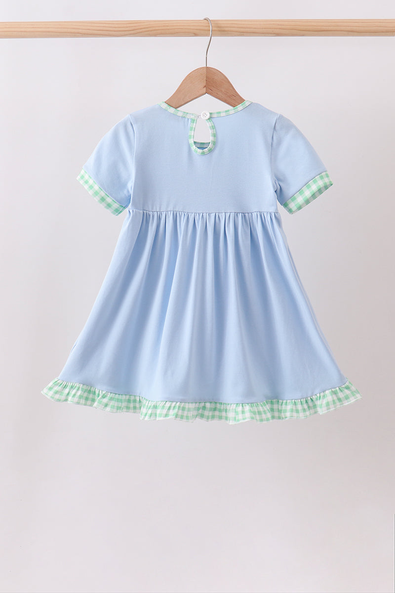 Blue Farm Embroidered Dress - Aaria Tees Aaria Tees