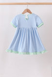 Blue Farm Embroidered Dress - Aaria Tees Aaria Tees
