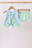 Blue Farm Embroidered Bloomer Set - Aaria Tees Aaria Tees