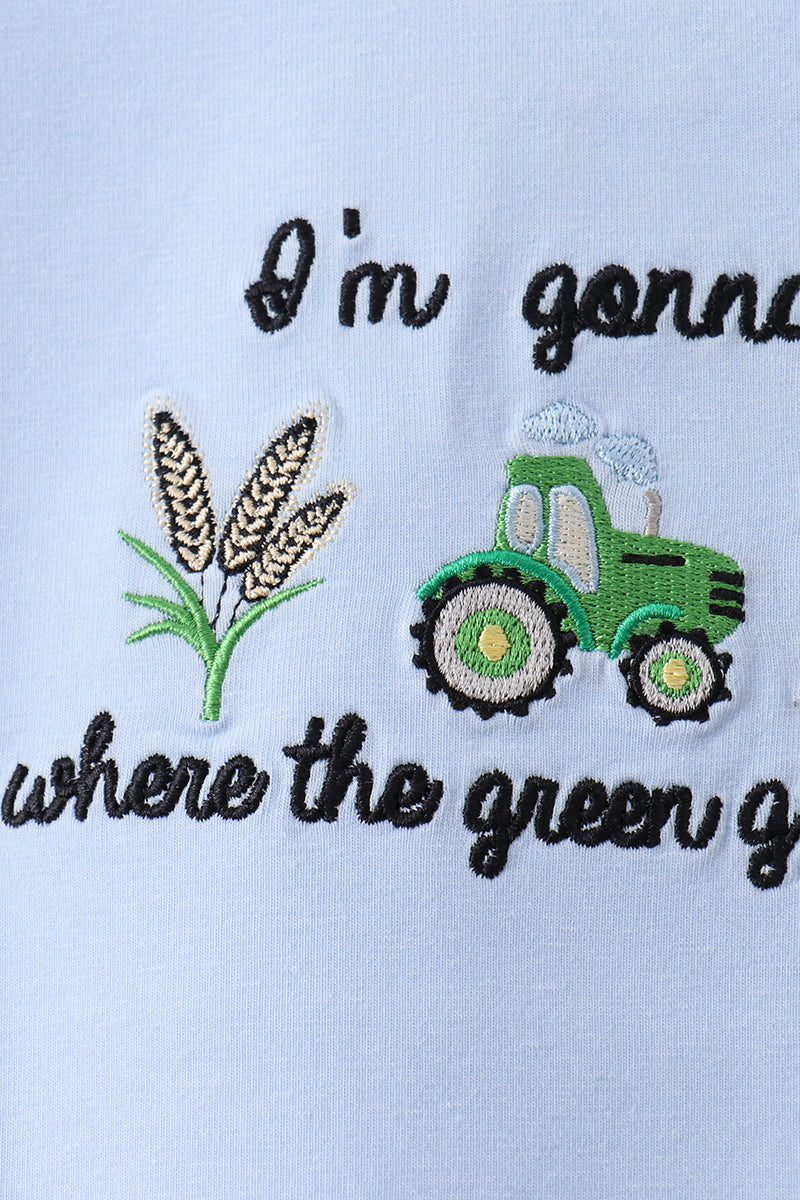 Blue Farm Embroidered Set - Aaria Tees Aaria Tees