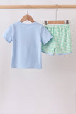 Blue Farm Embroidered Set - Aaria Tees Aaria Tees