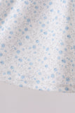 Blue Floral Embroidered Bloomer Set - Aaria Tees Aaria Tees