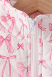 Pink bow ruffle vest - Aaria Tees Aaria Tees