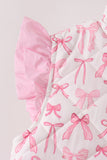 Pink bow ruffle vest - Aaria Tees Aaria Tees