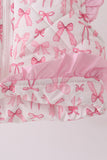 Pink bow ruffle vest - Aaria Tees Aaria Tees