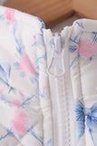 Sky floral bow ruffle vest - Aaria Tees Aaria Tees