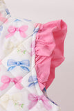 Hot pink bow ruffle vest - Aaria Tees Aaria Tees