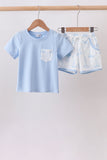 Blue Sailboat Shorts Set - Aaria Tees Aaria Tees