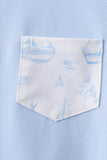 Blue Sailboat Shorts Set - Aaria Tees Aaria Tees