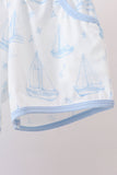 Blue Sailboat Shorts Set - Aaria Tees Aaria Tees
