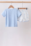 Blue Sailboat Shorts Set - Aaria Tees Aaria Tees