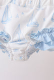 Blue Sailboat Smocked 2PC Swimsuit - Aaria Tees Aaria Tees