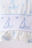 Blue Sailboat Smocked 2PC Swimsuit - Aaria Tees Aaria Tees