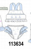 Blue Sailboat Smocked 2PC Swimsuit Aaria Tees