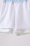 Blue Sailboat Embroidered Swim Trunks - Aaria Tees Aaria Tees