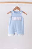 Blue Sailboat Embroidered Jon Jon - Aaria Tees Aaria Tees