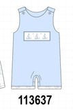 Blue Sailboat Embroidered Jon Jon Aaria Tees